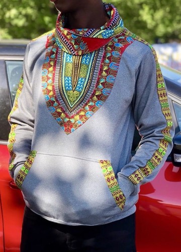 Dashiki hoodie african prints - african,
