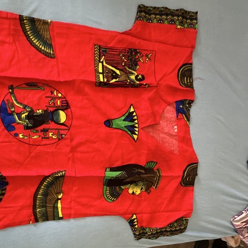 Red kaftan dashiki tunic - kaftan,