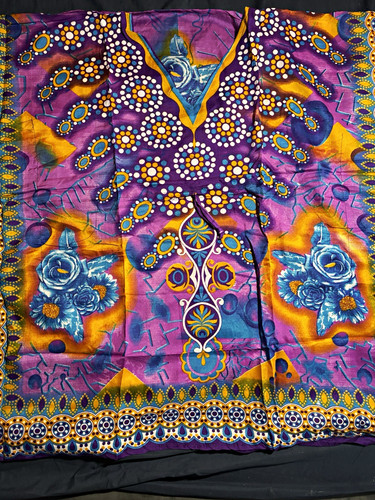 Purple cotton dashiki - purple,