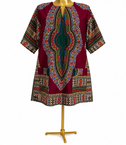 African print dashiki kaftan - print,