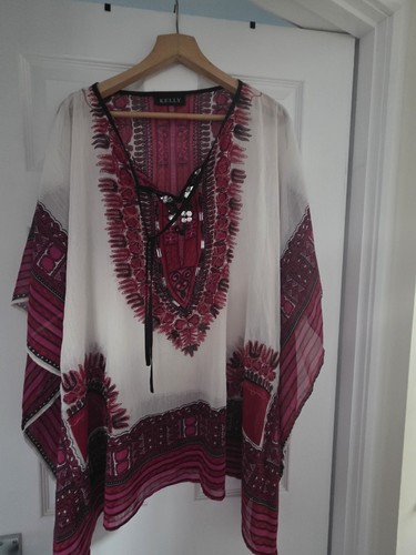 Kelly pink boho dashiki print - kelly,