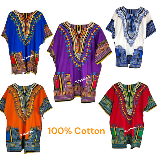100 cotton unisex dashiki - cotton,