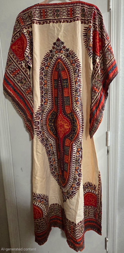 Vtg 70s african dashiki kaftan - vtg,